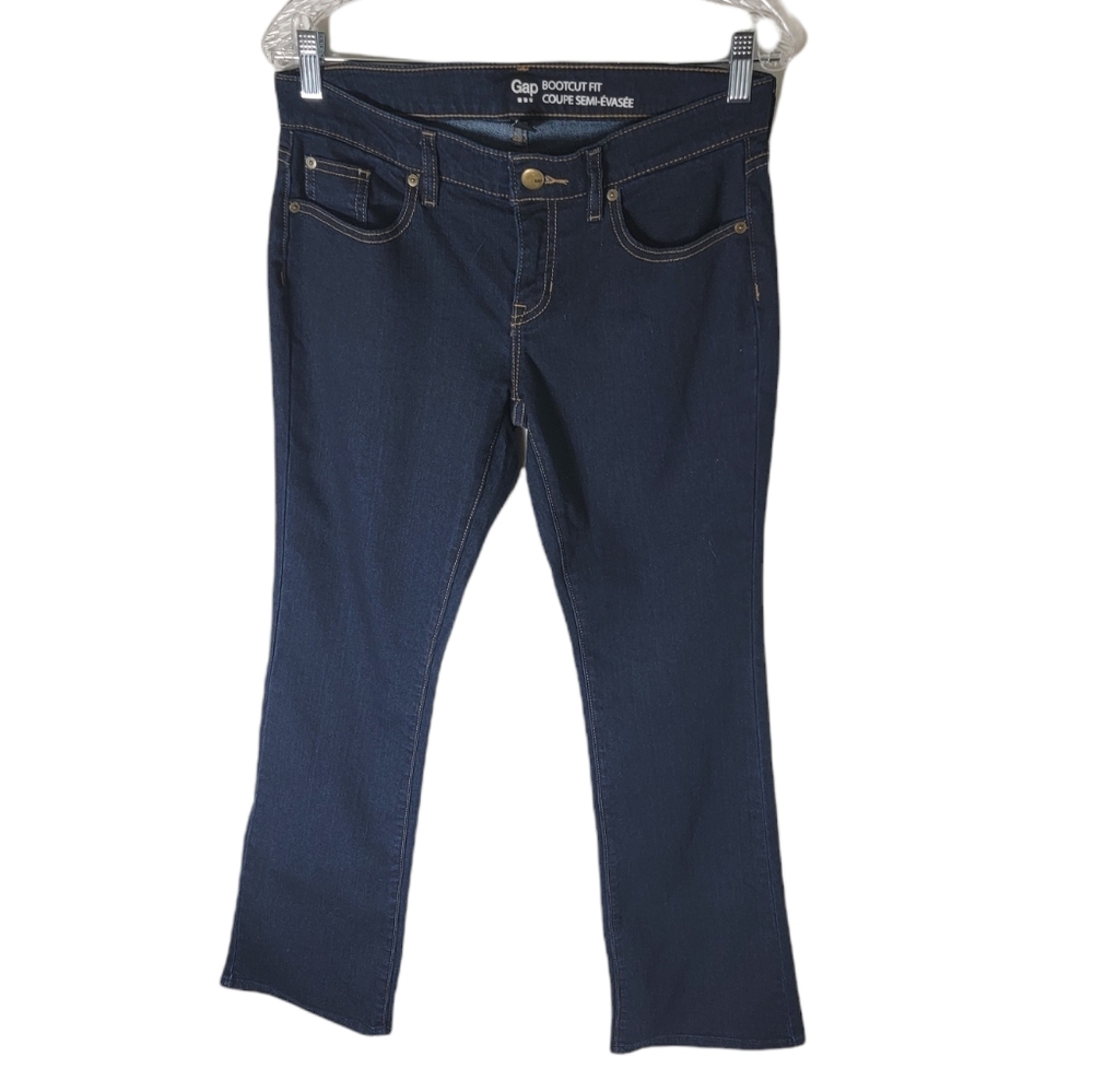 GAP bootcut jeans women's size 6 low rise dark rinse denim stretch Y2K casual